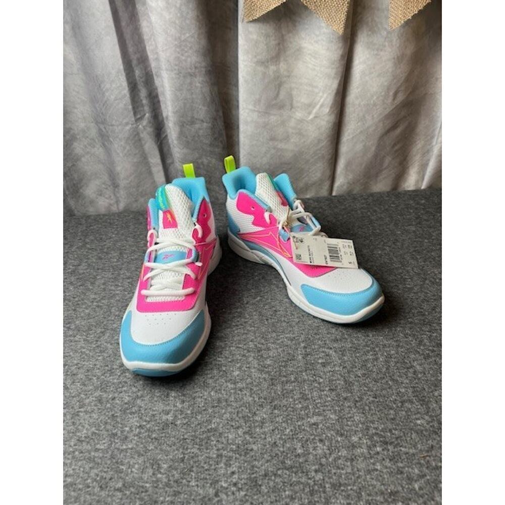 Reebok More Buckets Kids Girls Size 5 Multicolor Athletic Lace Up Ankle Sneakers - Picture 5 of 8